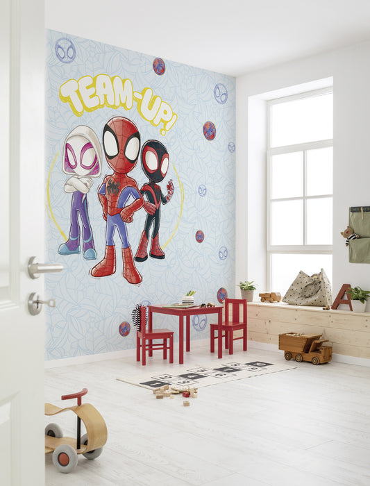 Digitaldruck Vlies Fototapete | Marvel Spidey and his Amazing Friends Team Up | 300 x 250 cm