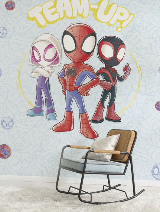 Digitaldruck Vlies Fototapete | Marvel Spidey and his Amazing Friends Team Up | 300 x 250 cm