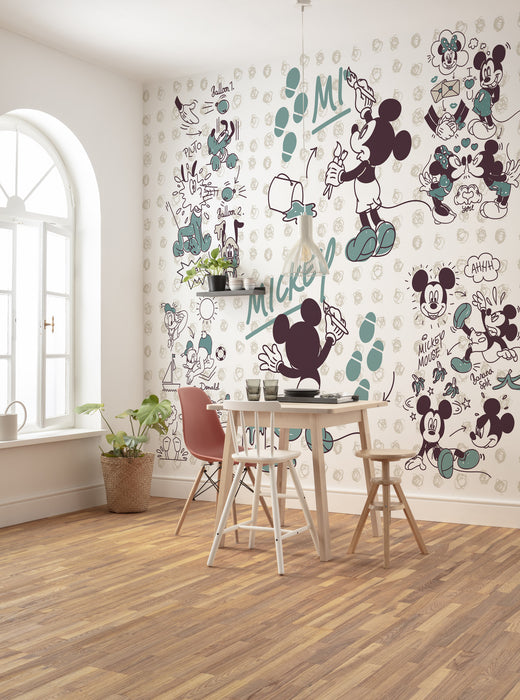 Digitaldruck Vlies Fototapete | Mickey and Friends | 350 x 280 cm