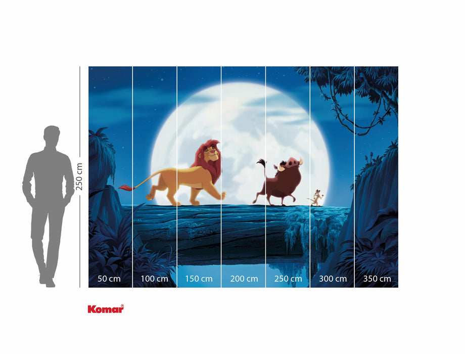 Komar NEU | Komar Vlies Fototapete - Disney The Lion King Full Moon Walk - Größe 350 x 250 cm