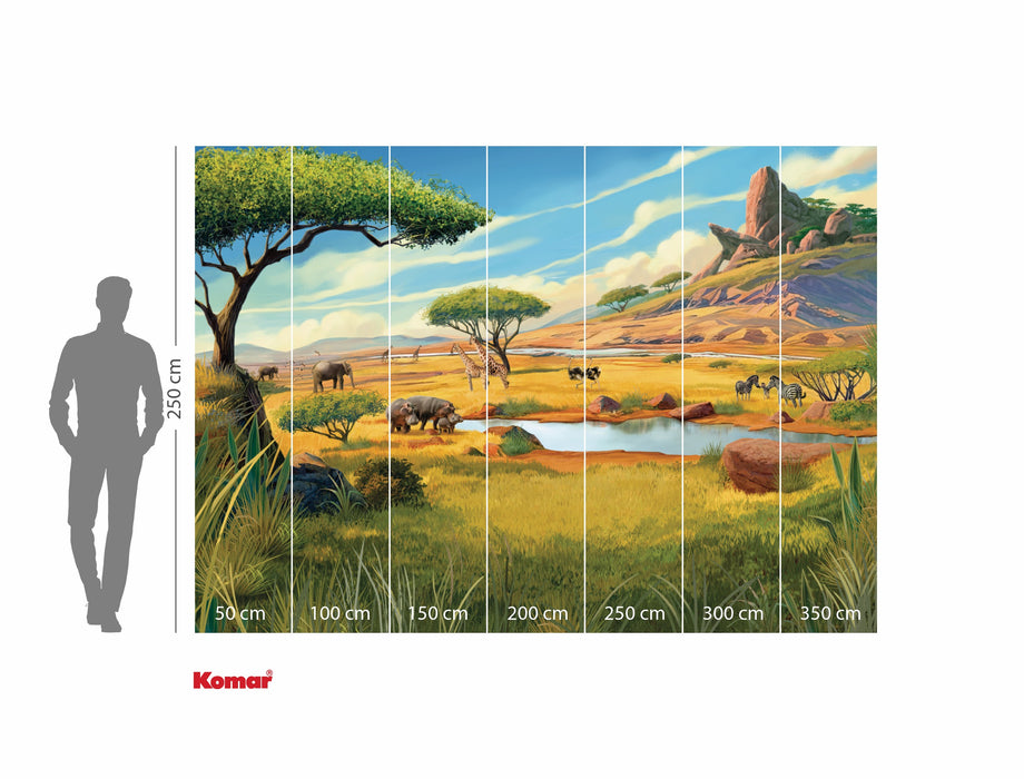 Komar NEU | Komar Vlies Fototapete - Disney The Lion King Savanna - Größe 350 x 250 cm