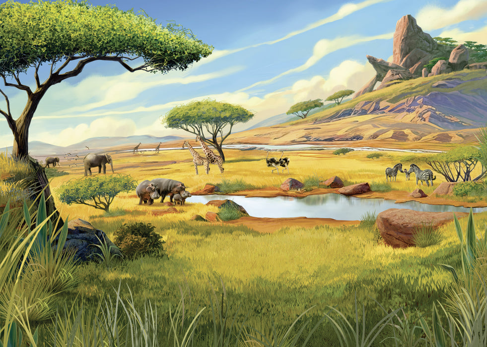 Komar NEU | Komar Vlies Fototapete - Disney The Lion King Savanna - Größe 350 x 250 cm