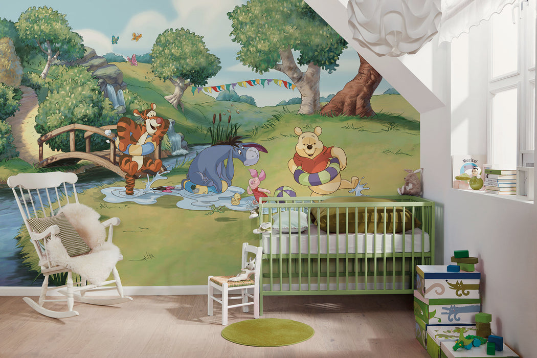 Komar NEU | Komar Vlies Fototapete - Disney Winnie the Pooh Friendship and Fun - Größe 350 x 250 cm