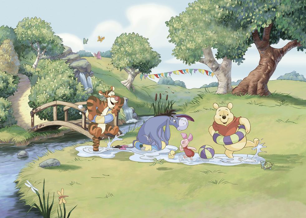 Komar NEU | Komar Vlies Fototapete - Disney Winnie the Pooh Friendship and Fun - Größe 350 x 250 cm