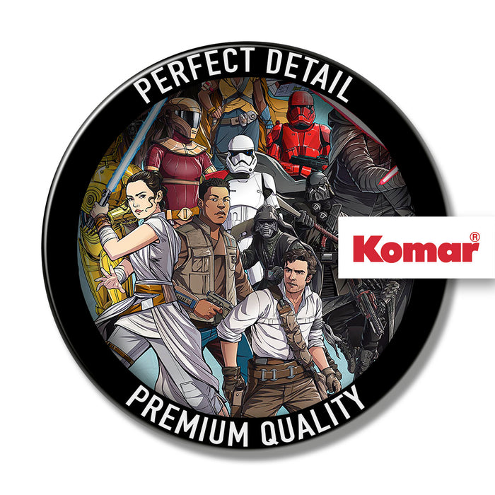 Digitaldruck Vlies Fototapete | Star Wars Cartoon Collage Wide | 400 x 280 cm