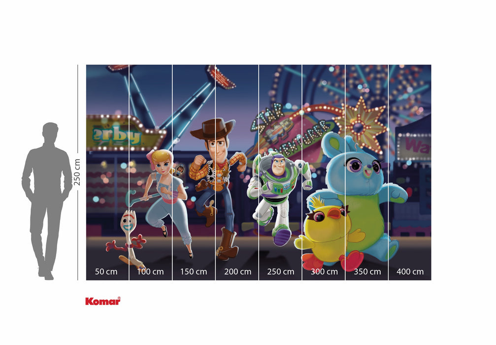 Komar NEU | Komar Vlies Fototapete - Disney and Pixar Toy Story Team - Größe 400 x 250 cm