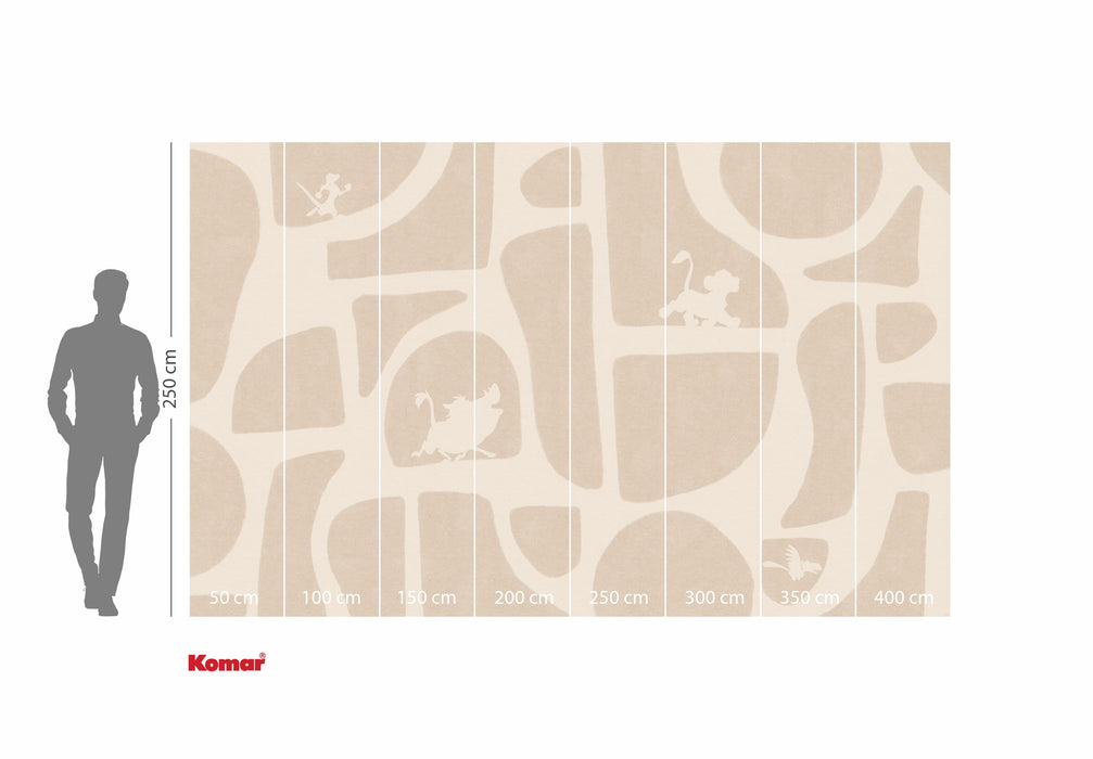 Komar NEU | Komar Vlies Fototapete - Disney The Lion King Animals and Shapes - Größe 400 x 250 cm