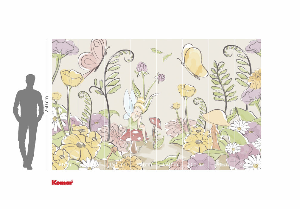Komar NEU | Komar Vlies Fototapete - Disney Tinker Bell Infant - Größe 400 x 250 cm