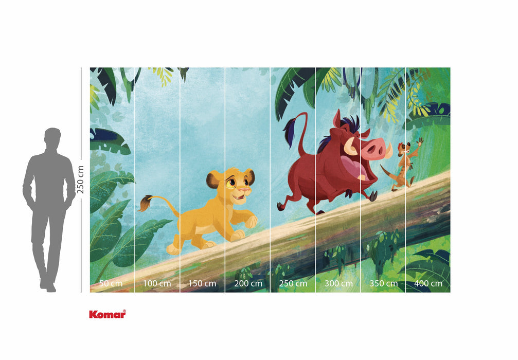 Komar NEU | Komar Vlies Fototapete - Disney The Lion King Classic Jungle Team - Größe 400 x 250 cm