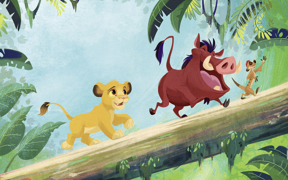 Komar NEU | Komar Vlies Fototapete - Disney The Lion King Classic Jungle Team - Größe 400 x 250 cm
