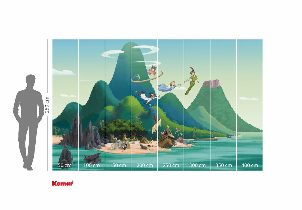 Komar NEU | Komar Vlies Fototapete - Disney Peter Pan And the Lost Boys - Größe 400 x 250 cm