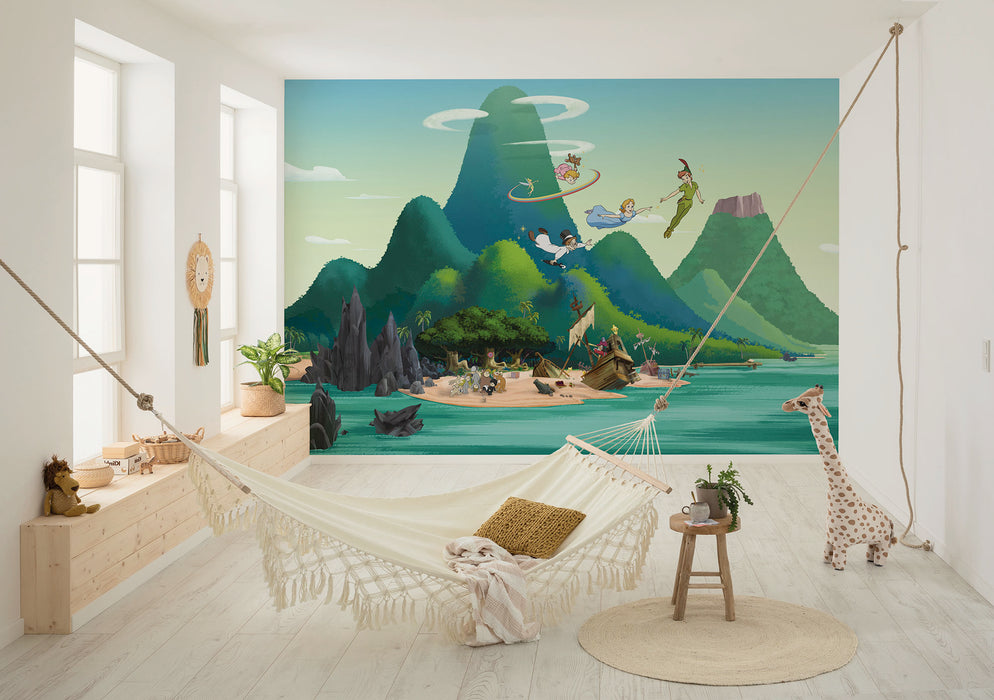 Komar NEU | Komar Vlies Fototapete - Disney Peter Pan And the Lost Boys - Größe 400 x 250 cm