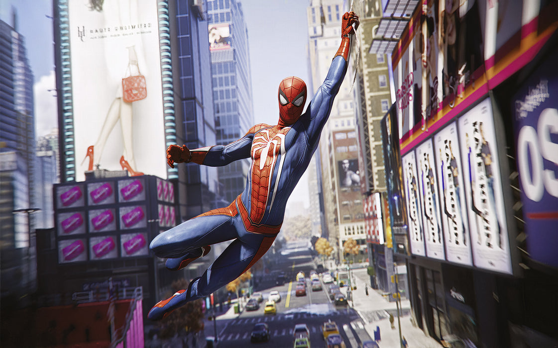 Vlies Fototapete | Marvel Spider | Man City Swing | 400 x 250 cm