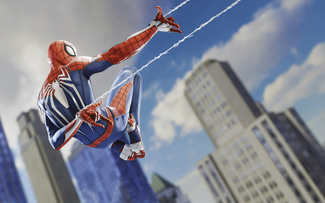 Vlies Fototapete | Marvel Spider | Man Spider Web Shooting | 400 x 250 cm