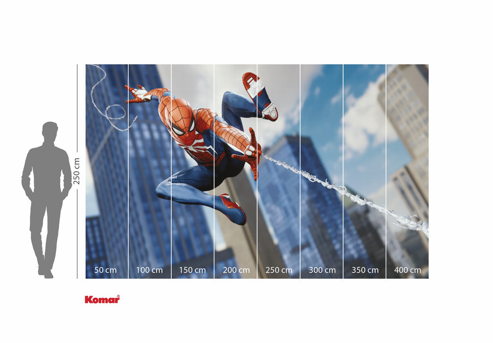 Komar NEU | Komar Vlies Fototapete - Marvel Spider-Man Attack! - Größe 400 x 250 cm