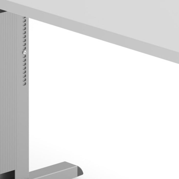 Hammerbacher | Schreibtisch C-Fuß 160x80cm Grau / Silber