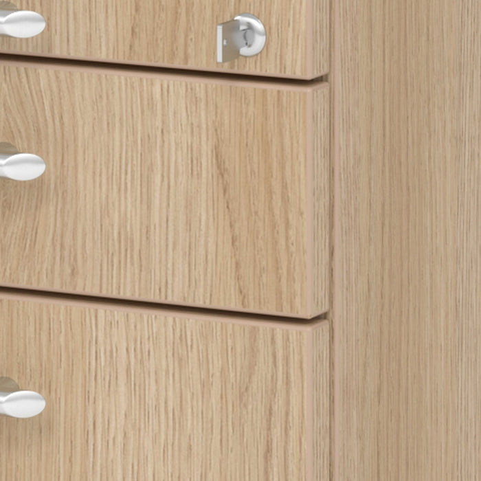 Hammerbacher | Rollcontainer 80cm, 3Schub, Schloss RE Eiche