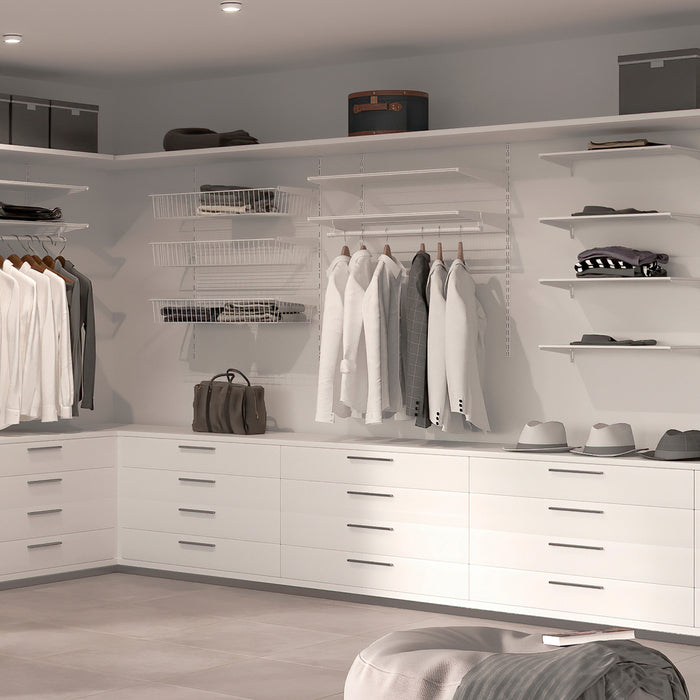 Satz von 4 Regalen Halterungen Platten die Wandmontage Jagmet, L 230mm, Stahl, Weiß lackiert