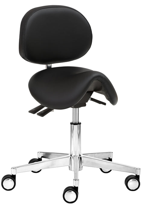 Mayer | Funktionsdrehhocker 1247 | Schwarz | Gestell Aluminium poliert