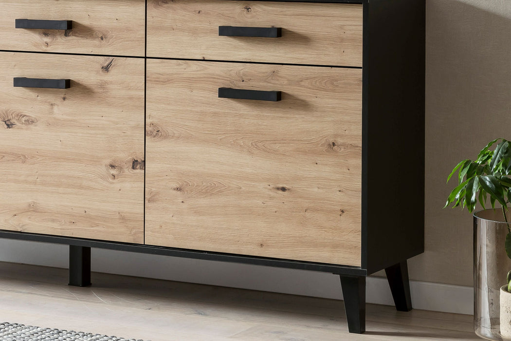 Hometrend | ARTONA 084 Sideboard | Dekor Artisan Eiche / Schwarz