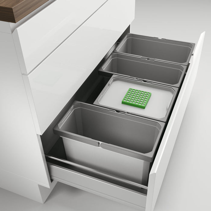 Naber | Cox® Box 235 S 1000-4 Bio Abfallsammler für vorhandene Auszüge hellgrau