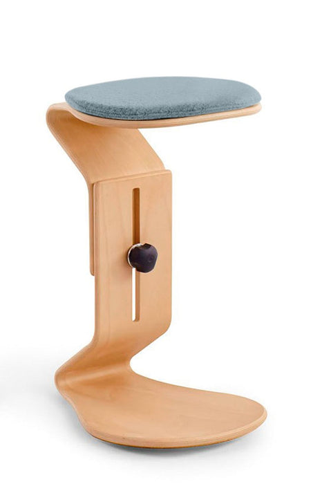 Hocker myERCOLINO ready mit flachem Kokos Sitzpolster | Gestell Buche