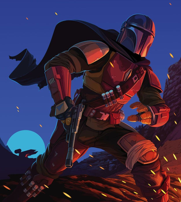 Vlies Fototapete | Star Wars The Mandalorian Big Ambush | Größe 250 x 280 cm