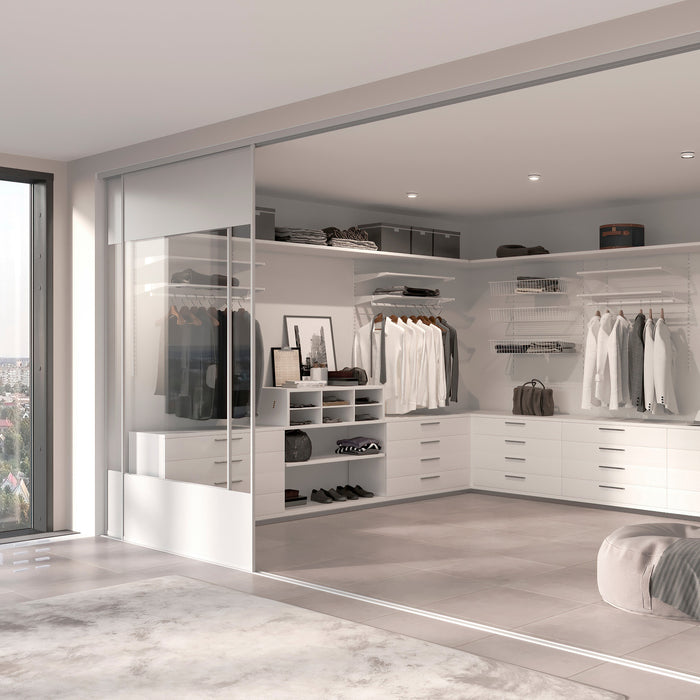 Satz von 4 Regalen Halterungen Platten die Wandmontage Jagmet, L 280mm, Stahl, Weiß lackiert