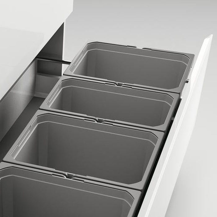 Naber | Cox® Box 235 K 1200-5 Abfallsammler für vorhandene Auszüge Biodeckel hellgrau