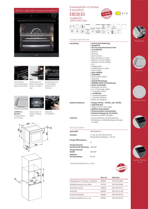 EBD830 | Einbaubackofen