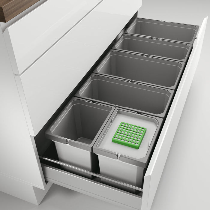 Naber | Cox® Box 235 S 1200-6 Bio Abfallsammler für vorhandene Auszüge hellgrau