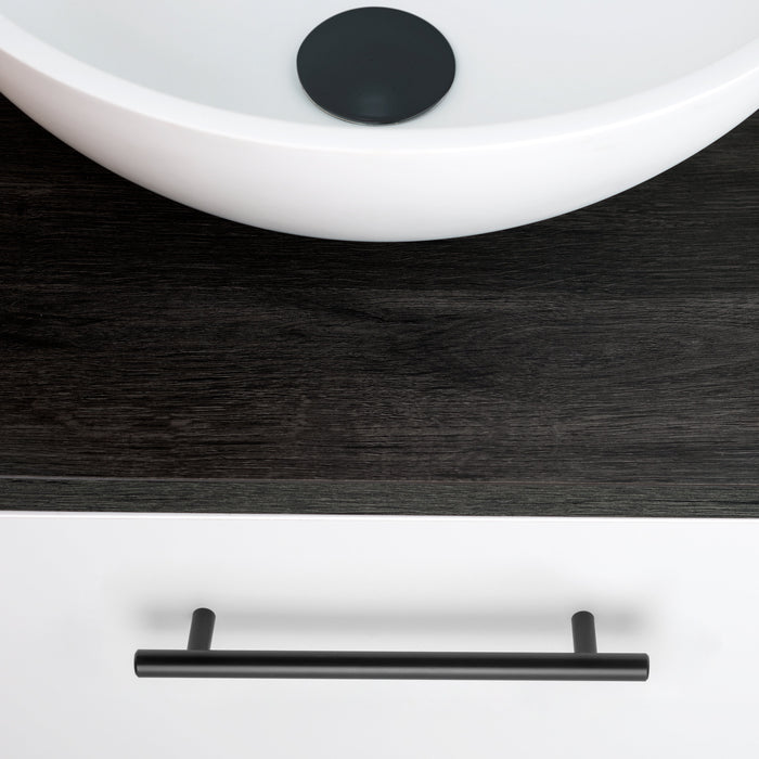 Emuca | Lot von 10 Möbelgriffe Orlando, L210mm, 160mm Achsenabstand, Stahl, Schwarz lackiert