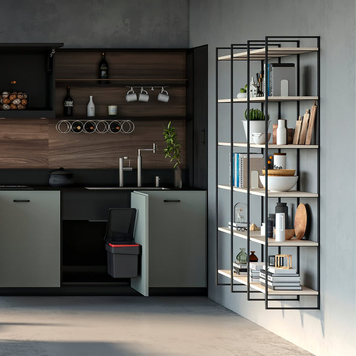 Satz Lader Regalrahmen Set, H 1790mm, Stahl, Schwarz lackiert