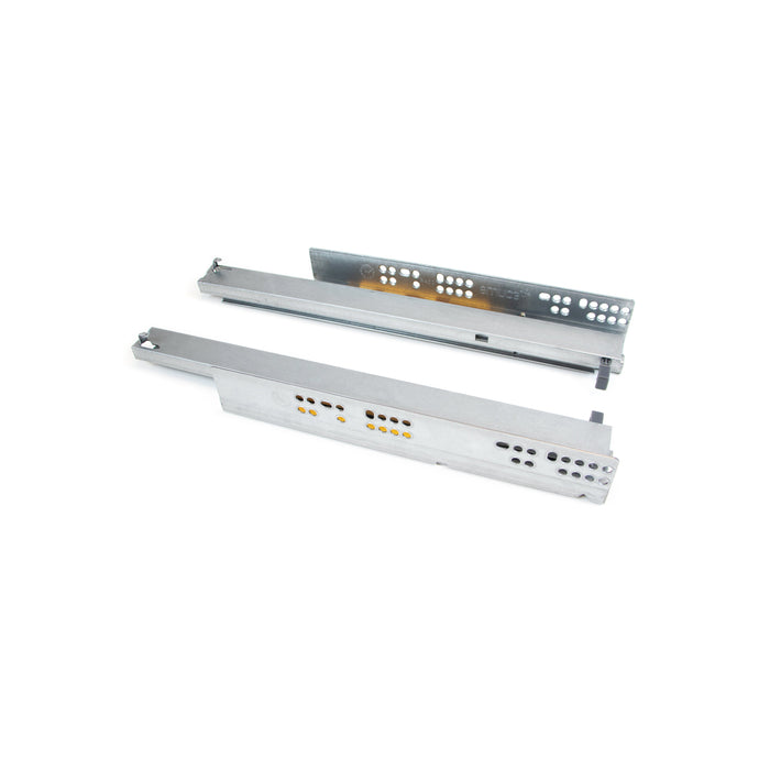 Emuca Satz Unterflurführungen Silver, Vollauszug, Push, T 250mm, Stahl, Verzinkt