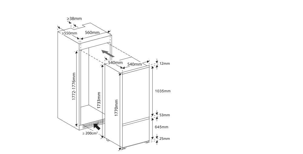 EKG900 | Einbau Kühl-Gefrier-Kombination