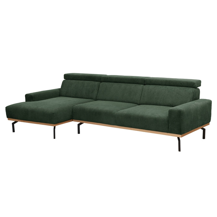 NEU Max Winzer | Emmi | Sofa | Longchair links / Sofa 2,5-Sitzer rechts | Cordstoff | Füße Metall Schwarz (abgewinkelt)