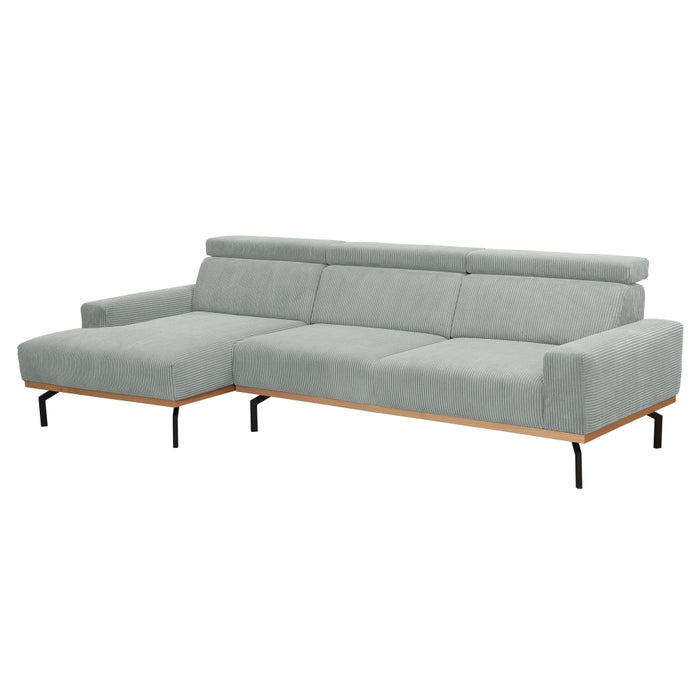 NEU Max Winzer | Emmi | Sofa | Longchair links / Sofa 2,5-Sitzer rechts | Cordstoff | Füße Metall Schwarz (abgewinkelt)