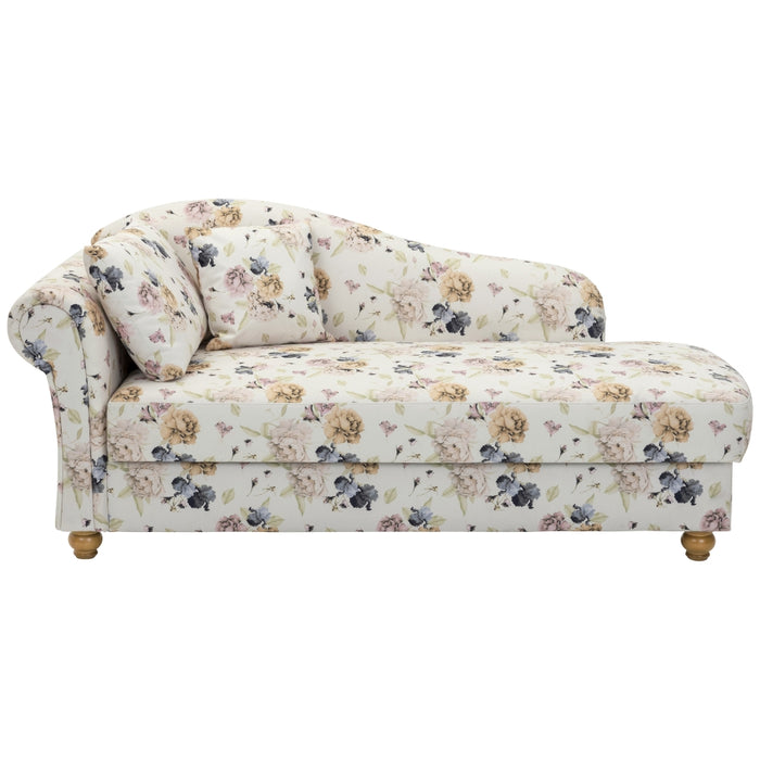 NEU Max Winzer | Evelyn | Sofa | Recamiere Armlehne links | Flachgewebe | Füße Buche Erlefarbig Lackiert (gedrechselt)