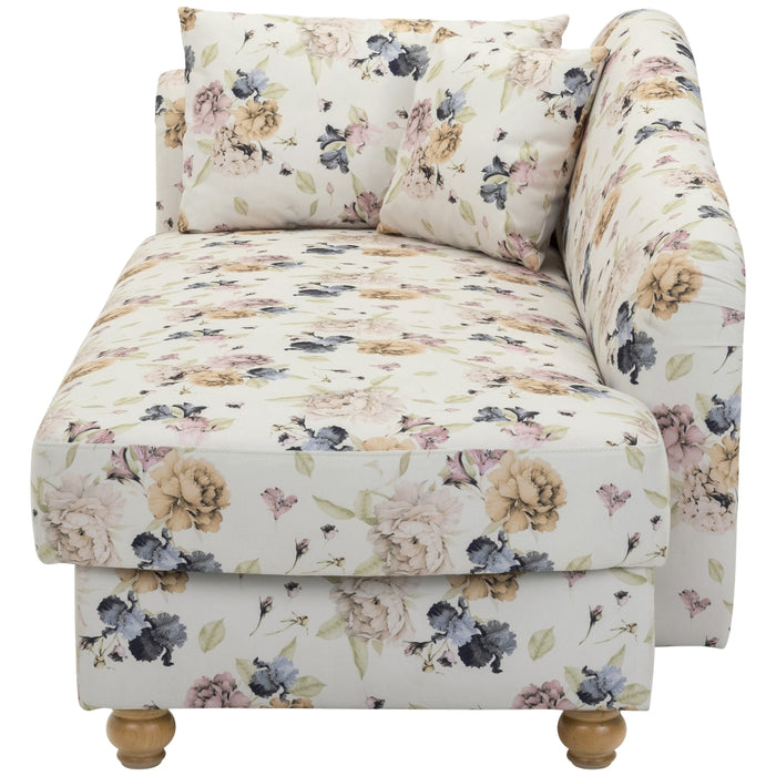 NEU Max Winzer | Evelyn | Sofa | Recamiere Armlehne links | Flachgewebe | Füße Buche Erlefarbig Lackiert (gedrechselt)