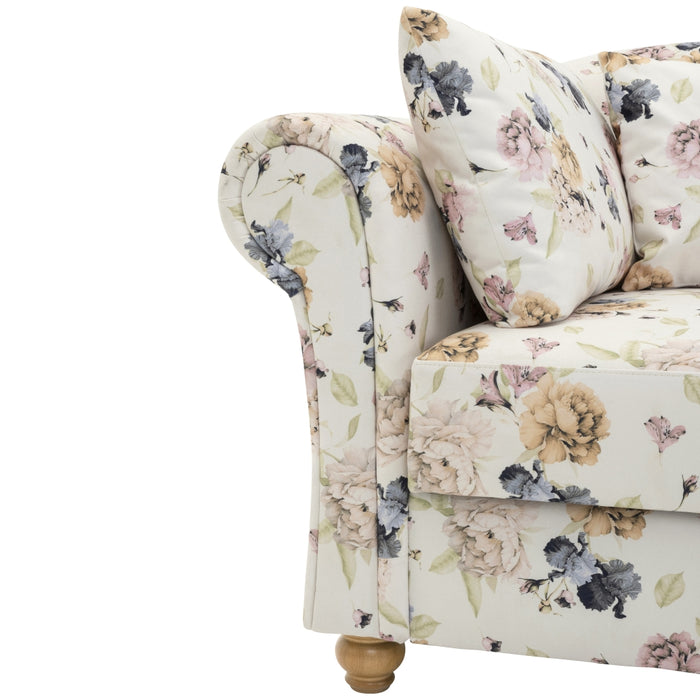 NEU Max Winzer | Evelyn | Sofa | Recamiere Armlehne links | Flachgewebe | Füße Buche Erlefarbig Lackiert (gedrechselt)