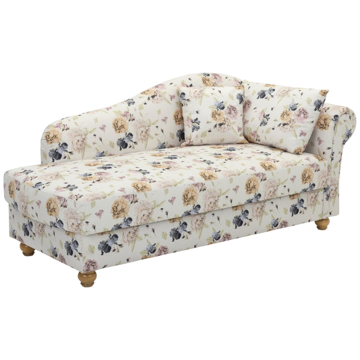 NEU Max Winzer | Evelyn | Sofa | Recamiere Armlehne rechts | Flachgewebe | Füße Buche Erlefarbig Lackiert (gedrechselt)