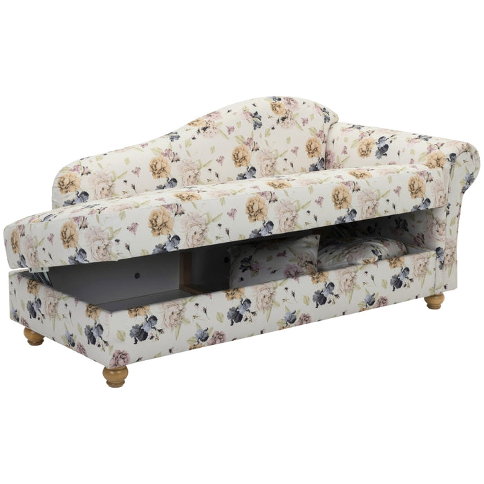 NEU Max Winzer | Evelyn | Sofa | Recamiere Armlehne rechts | Flachgewebe | Füße Buche Erlefarbig Lackiert (gedrechselt)