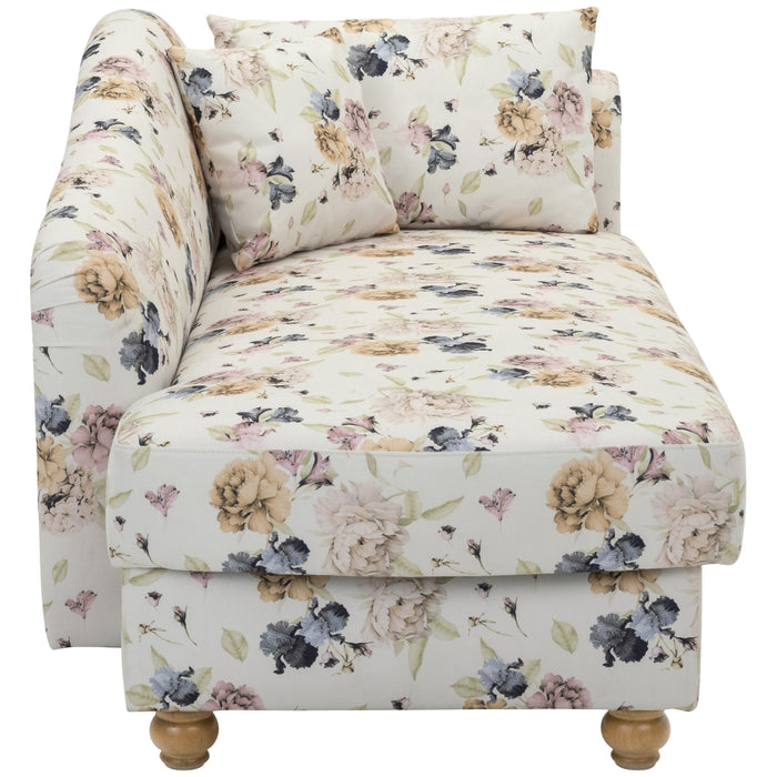 NEU Max Winzer | Evelyn | Sofa | Recamiere Armlehne rechts | Flachgewebe | Füße Buche Erlefarbig Lackiert (gedrechselt)