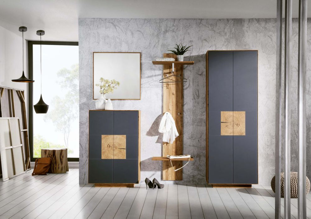 Gradel | Domus | 3265 | Schuhschrank | 72x112x37 | Wildeiche | Glas anthrazit satiniert