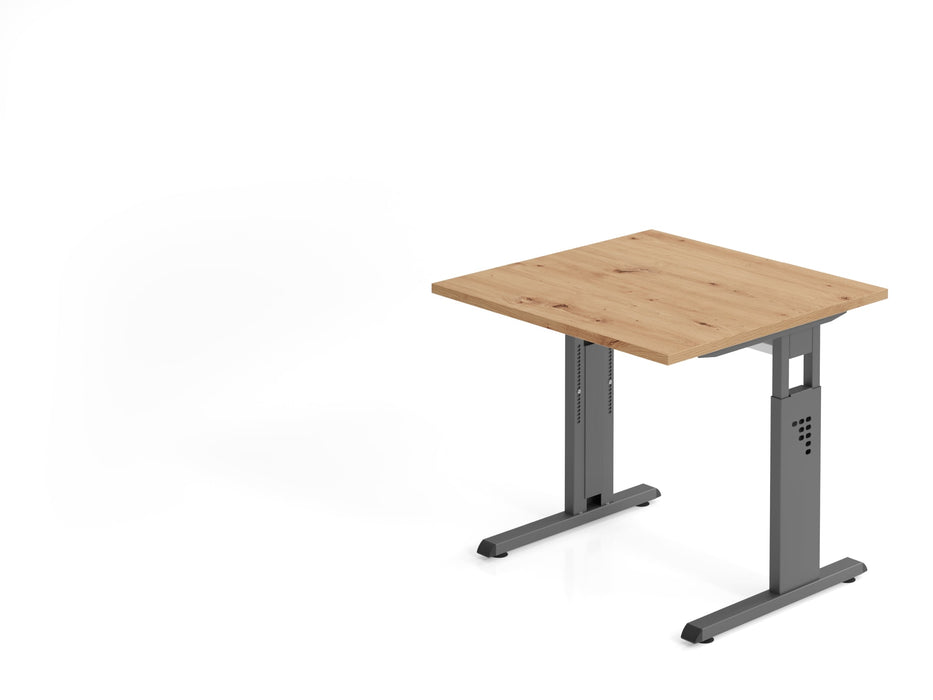 Hammerbacher | Schreibtisch C-Fuß 80x80cm Asteiche / Graphit
