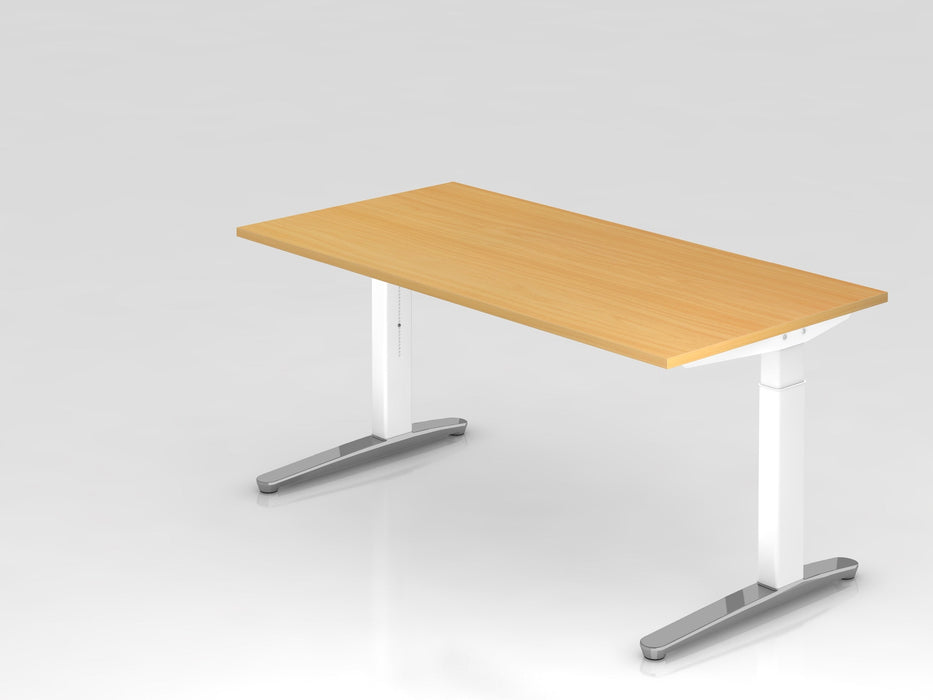 Hammerbacher | Schreibtisch C-Fuß 160x80cm Buche / Weiß