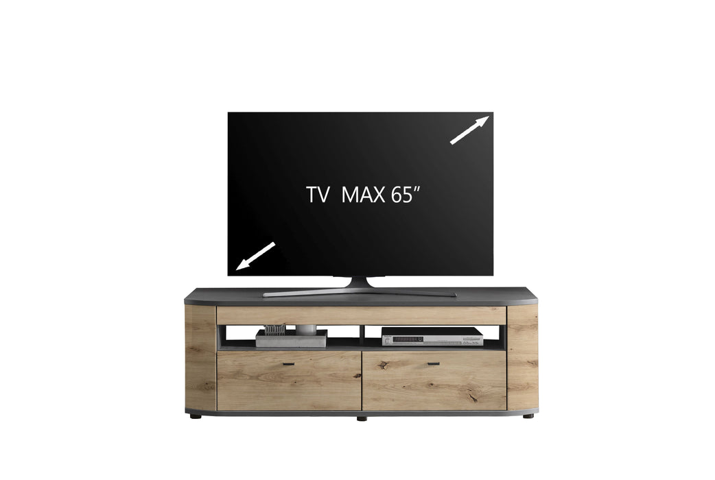 Hometrend | DERA 002 TV Lowboard | Dekor Artisan Eiche MDF TG / Artisan Eiche-Anthrazit
