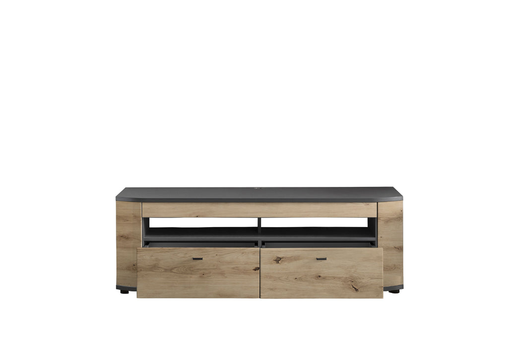 Hometrend | DERA 002 TV Lowboard | Dekor Artisan Eiche MDF TG / Artisan Eiche-Anthrazit