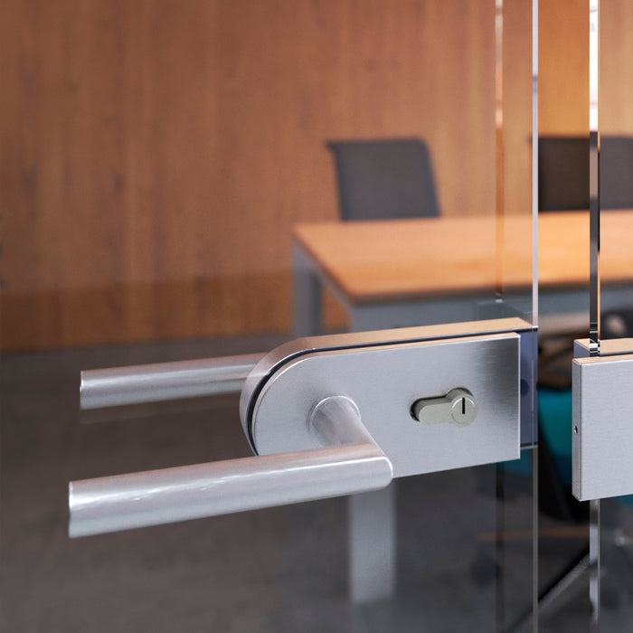 Türgriffe Innentüren, Türgriffe Glastürschlösser, L-R Modell, Aluminium, Matt eloxierte Oberfläche