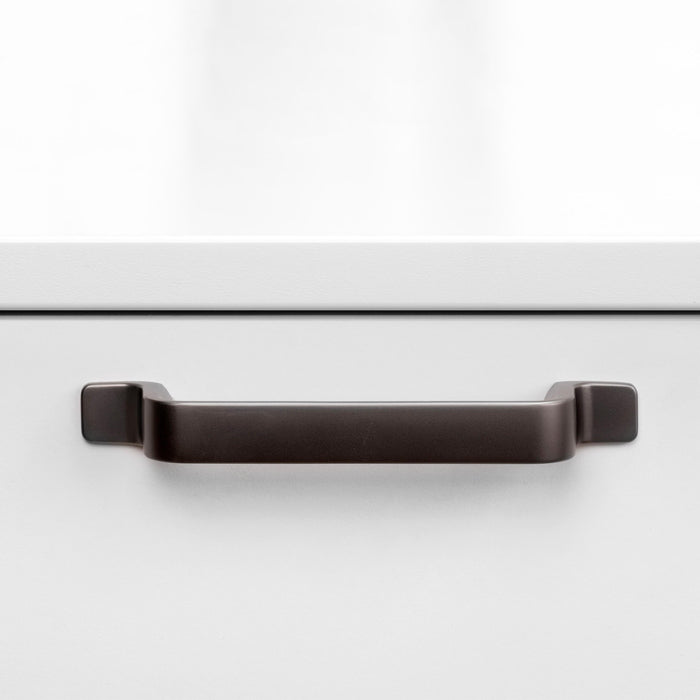 Lot von 20 Möbelgriffe Kobe, L164mm, 128mm Achsenabstand, Zamak, Titanfarbig lackiert